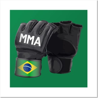 Mixed Martial Arts Gloves - Brazilian Pride Posters and Art